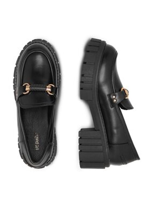 DeeZee Loafersy INGE WS5785-19 Czarny. Kolor: czarny. Materiał: skóra