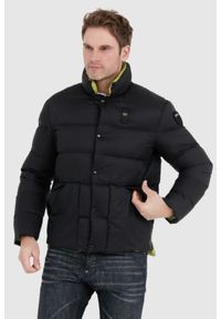 Blauer USA - BLAUER Czarna puchowa kurtka męska FLETCHER, Rozmiar XXL. Kolor: czarny. Materiał: puch