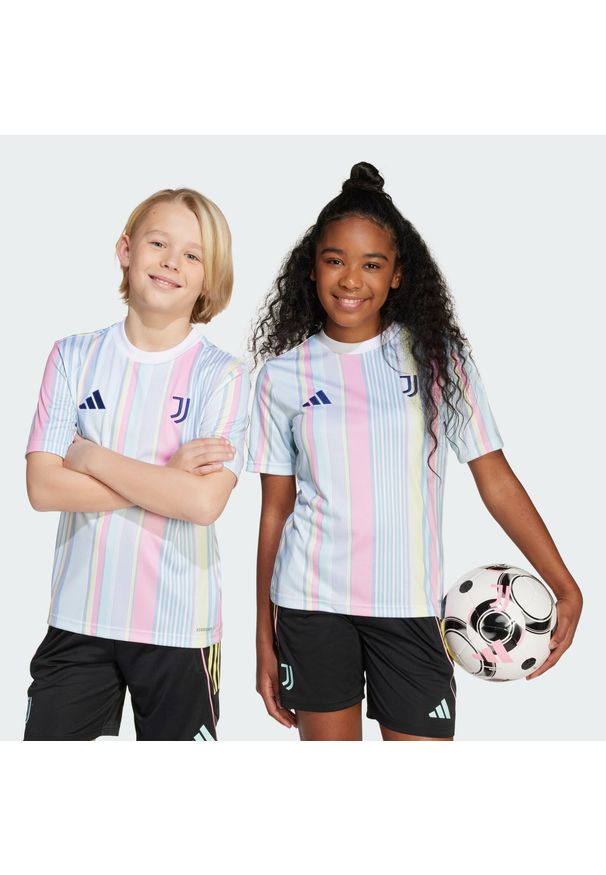 Adidas - Koszulka Juventus 25/26 Pre-Match Kids. Kolor: biały. Sport: piłka nożna