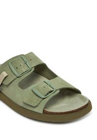 D.Franklin Klapki DFSH407001 Khaki. Kolor: brązowy. Materiał: zamsz, skóra #4