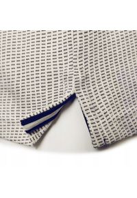 Męska Koszulka Polo - Pako Jeans - Beżowa, Drobny Wzorek. Okazja: na co dzień. Typ kołnierza: polo. Kolor: wielokolorowy, brązowy, beżowy. Materiał: bawełna. Styl: casual #6