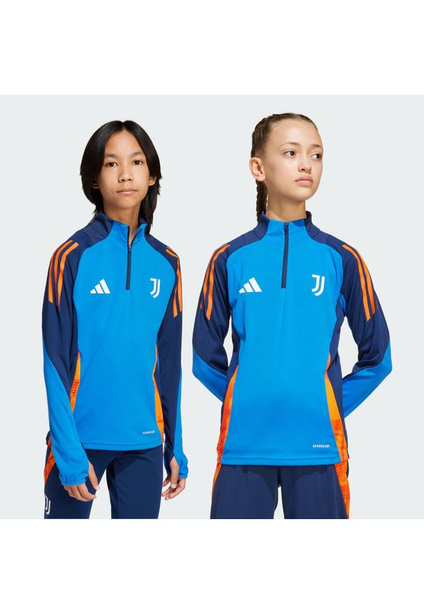 Adidas - Bluza Juventus Tiro 24 Competition Training Kids. Kolor: niebieski. Materiał: dresówka, materiał. Sport: piłka nożna