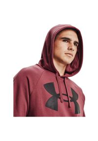 Bluza męska Under Armour Rival Fleece Big Logo Hoodie 1357093. Typ kołnierza: kaptur. Materiał: poliester, bawełna. Długość rękawa: raglanowy rękaw. Sport: fitness #4