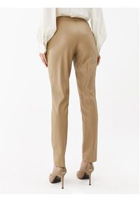 TwinSet - TWINSET Spodnie z imitacji skóry 232TP2905 Beżowy Regular Fit. Kolor: beżowy. Materiał: skóra #4