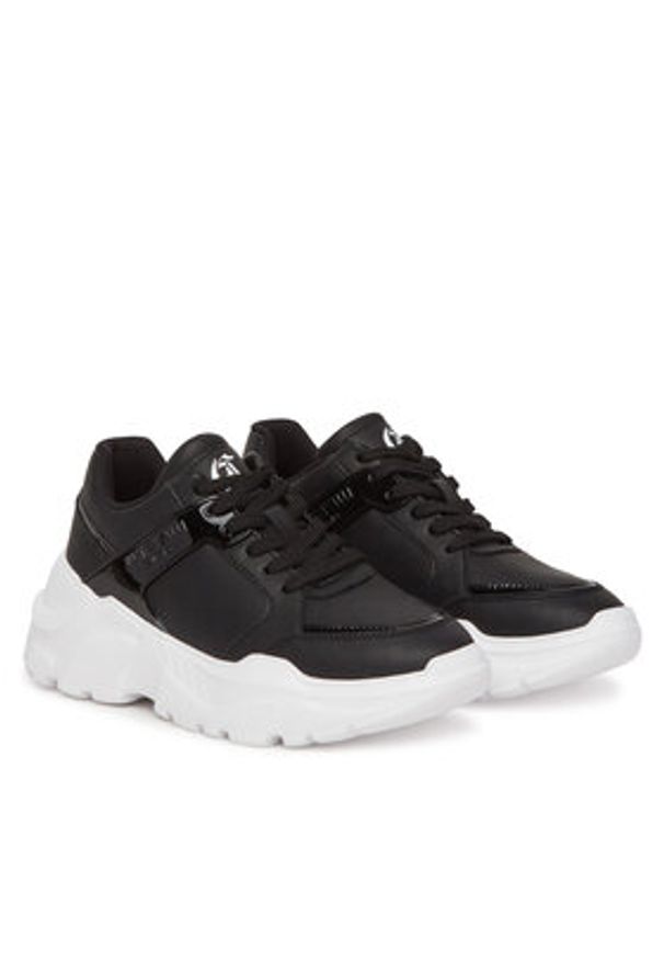 Just Cavalli Sneakersy 78RA3SL9 Czarny. Kolor: czarny. Materiał: skóra