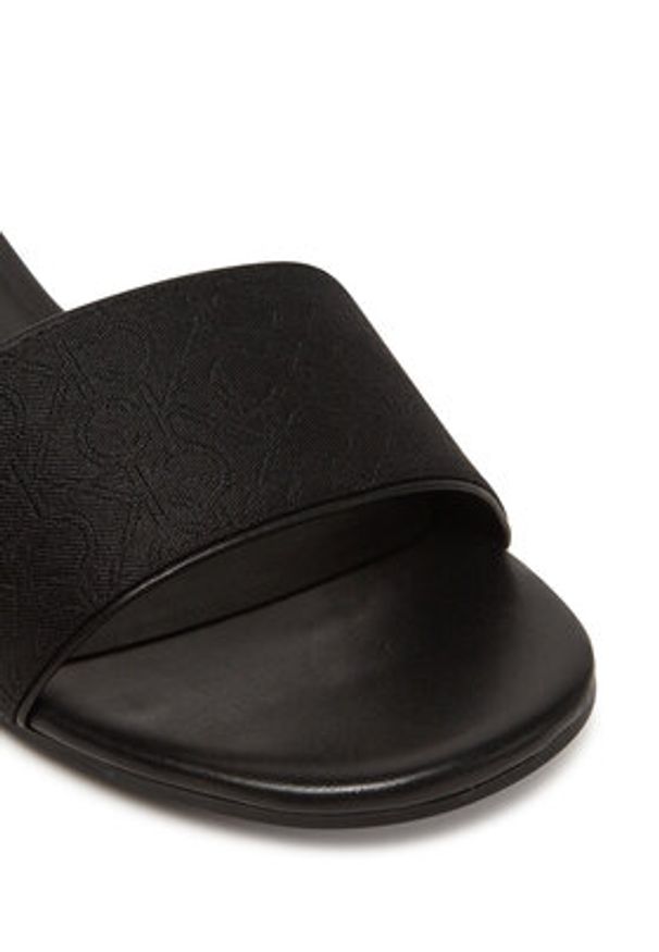 Calvin Klein Klapki Flat Slide Jacq HW0HW02389 Czarny. Kolor: czarny. Materiał: materiał