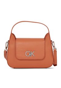 Calvin Klein Torebka Re-Lock Crossbody W/Flap Sm K60K610770 Brązowy. Kolor: brązowy. Materiał: skórzane #1