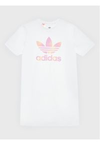 Adidas - adidas Sukienka codzienna Graphic Logo HK2935 Biały Relaxed Fit. Okazja: na co dzień. Kolor: biały. Materiał: bawełna. Typ sukienki: proste. Styl: casual