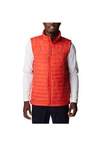 columbia - Kamizelka turystyczna męska Columbia Silver Falls Vest. Kolor: czerwony, pomarańczowy. Materiał: poliester