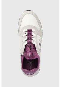 Calvin Klein Jeans sneakersy YW0YW00840 RUNNER SOCK LACEUP NY-LTH W kolor fioletowy. Nosek buta: okrągły. Zapięcie: sznurówki. Kolor: fioletowy. Materiał: guma #4