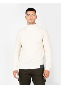 Antony Morato Sweter "Copenaghen" | MMSW01238-YA400133 | Mężczyzna | Kremowy. Okazja: na co dzień. Kolor: kremowy. Materiał: poliamid, wełna. Długość: długie. Wzór: aplikacja. Styl: casual, klasyczny #4