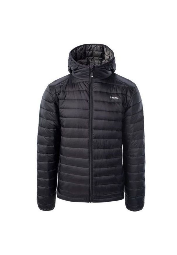 Hi-tec - Kurtka męska pikowana Hi-Tec Cash - czarna, Rozmiar XL. Kolor: czarny. Materiał: poliester, polar