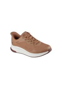 skechers - Buty SKECHERS SLIP-INS BOBS SQUAD 4 Brązowy. Kolor: brązowy. Materiał: syntetyk, tkanina #1