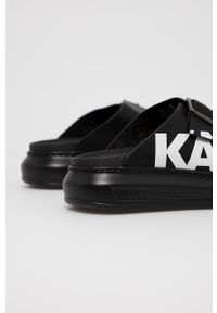 Karl Lagerfeld Klapki skórzane KL62505.000 damskie kolor czarny na platformie. Kolor: czarny. Materiał: skóra. Obcas: na platformie #4