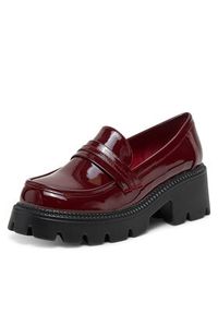 DeeZee Loafersy HLD-2016 Bordowy. Kolor: czerwony. Materiał: skóra #5