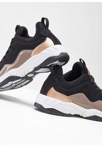 bonprix - Sneakersy chunky. Kolor: czarny. Materiał: materiał #2
