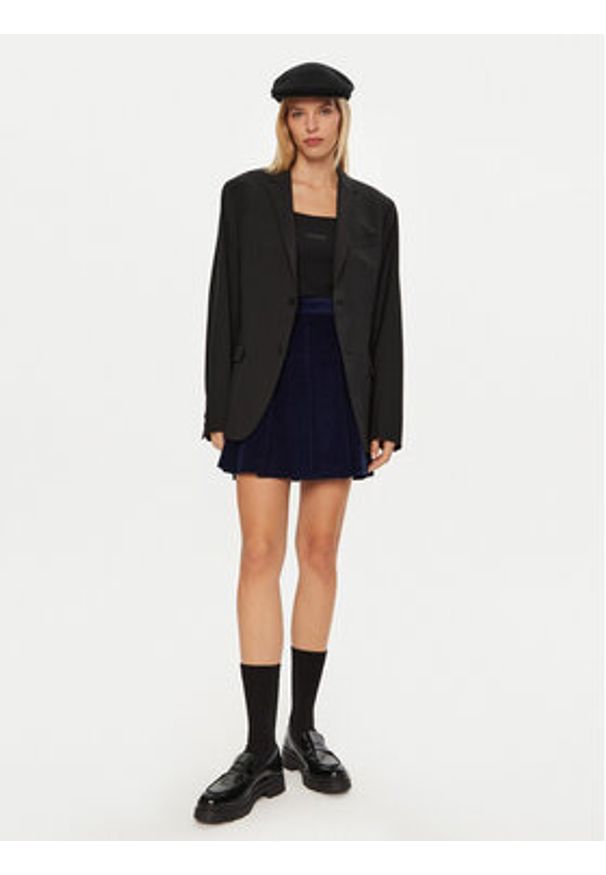 Weekend Max Mara Spódnica mini Zucca 2425106042 Granatowy Regular Fit. Kolor: niebieski. Materiał: bawełna