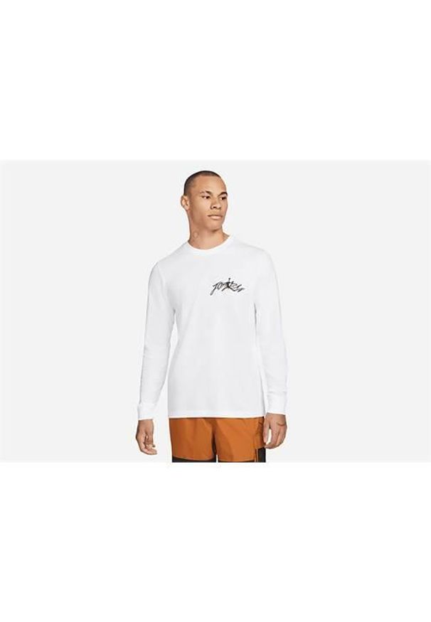 Koszulka sportowa męska Nike Air Jordan Dri-fit Graphic Crew. Kolor: wielokolorowy. Długość rękawa: długi rękaw. Długość: długie. Styl: sportowy