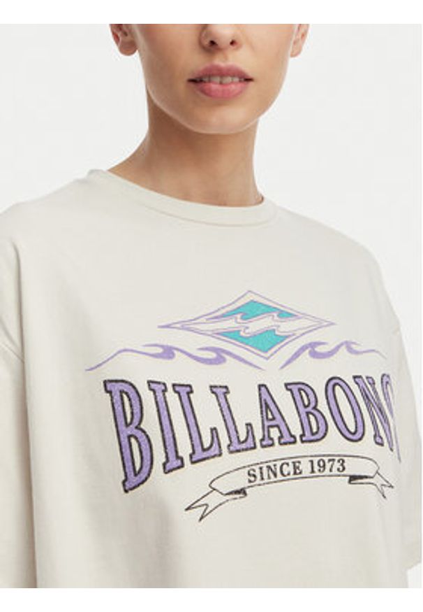 Billabong T-Shirt Wave Out EBJZT00481 Biały Loose Fit. Kolor: biały. Materiał: bawełna