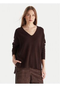 Kontatto Sweter 3M0842C Bordowy Relaxed Fit. Kolor: czerwony. Materiał: syntetyk #1