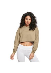 Bluza oversize dla kobiet duże rozmiary Urban Classics. Typ kołnierza: kaptur. Kolor: beżowy, wielokolorowy, zielony #1