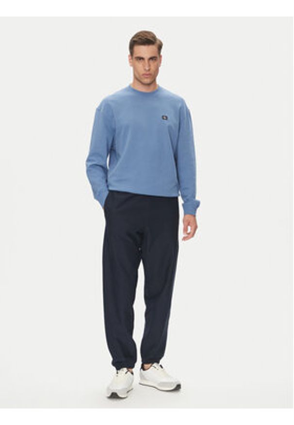 Calvin Klein Jeans Spodnie dresowe Premium LV04RC279G Granatowy Regular Fit. Kolor: niebieski. Materiał: bawełna
