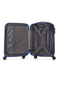 Wittchen - Walizka kabinowa z polikarbonu fakturowana granatowa. Kolor: niebieski. Materiał: guma. Styl: klasyczny #4