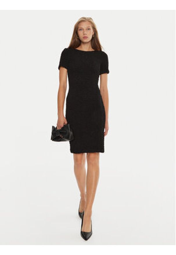 DKNY Sukienka codzienna DD4E1B89 Czarny Regular Fit. Okazja: na co dzień. Kolor: czarny. Materiał: syntetyk. Typ sukienki: proste. Styl: casual