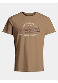 Jack & Jones - Jack&Jones T-Shirt Jprblulouie 12259674 Brązowy Regular Fit. Kolor: brązowy. Materiał: bawełna