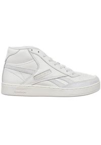 Buty do chodzenia damskie Reebok Club C Form Hi. Kolor: biały. Materiał: skóra, materiał, syntetyk. Szerokość cholewki: normalna. Model: Reebok Club. Sport: turystyka piesza