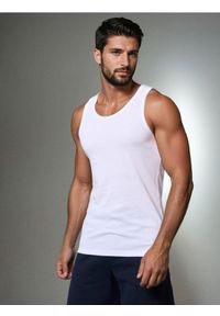 Sinsay - Bawełniany tank top - biały. Kolor: biały. Materiał: bawełna #1
