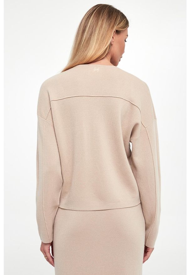 Marella - Sweter damski wełniany Grinta MARELLA MONOCHROME. Materiał: wełna