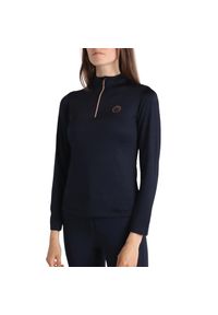 MONTAR - Damskie jeździeckie polo Montar Everly. Typ kołnierza: polo. Kolor: niebieski. Długość rękawa: długi rękaw #1