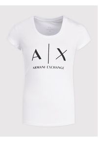 Armani Exchange T-Shirt 8NYT70 YJ16Z 1000 Biały Slim Fit. Kolor: biały. Materiał: bawełna #4