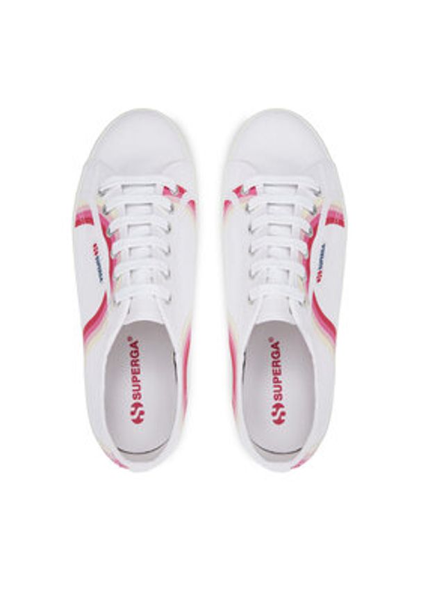Superga Tenisówki Round Stripes 2790 S4128TW Biały. Kolor: biały. Materiał: materiał