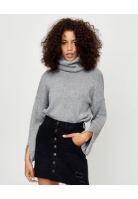 ONETEASPOON - Sweter z błyszczącą nicią. Okazja: na co dzień, do domu. Typ kołnierza: golf. Kolor: szary. Materiał: bawełna. Sezon: zima, jesień. Styl: casual #4