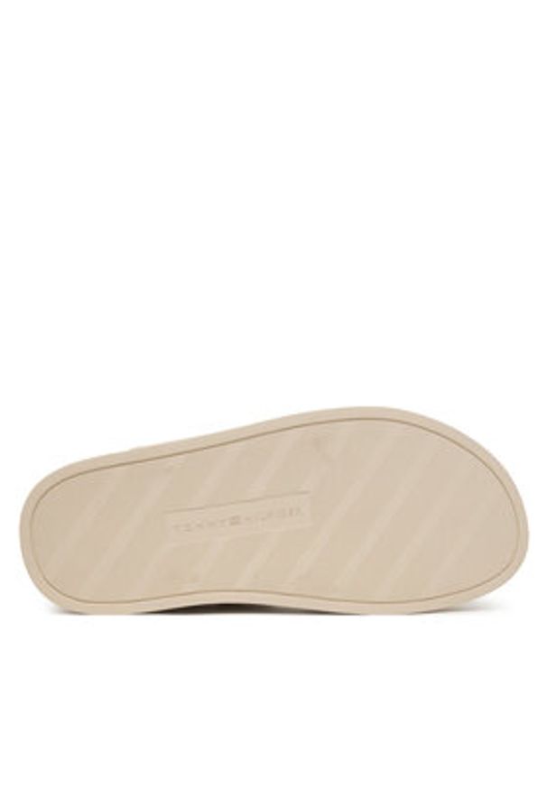 TOMMY HILFIGER - Tommy Hilfiger Sandały Leather Sporty Platform Sandal FW0FW09119 Beżowy. Kolor: beżowy. Materiał: skóra. Obcas: na platformie. Styl: sportowy