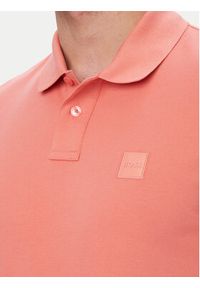 BOSS Polo Passenger 50507803 Czerwony jasny Slim Fit. Typ kołnierza: polo. Kolor: czerwony. Materiał: bawełna #3
