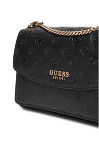 Guess Torebka Phoebe HWPD96 65210 Czarny. Kolor: czarny. Materiał: skórzane