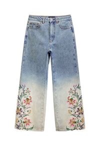 Desigual Jeansy Texas 25SWDD01 Niebieski Straight Fit. Kolor: niebieski