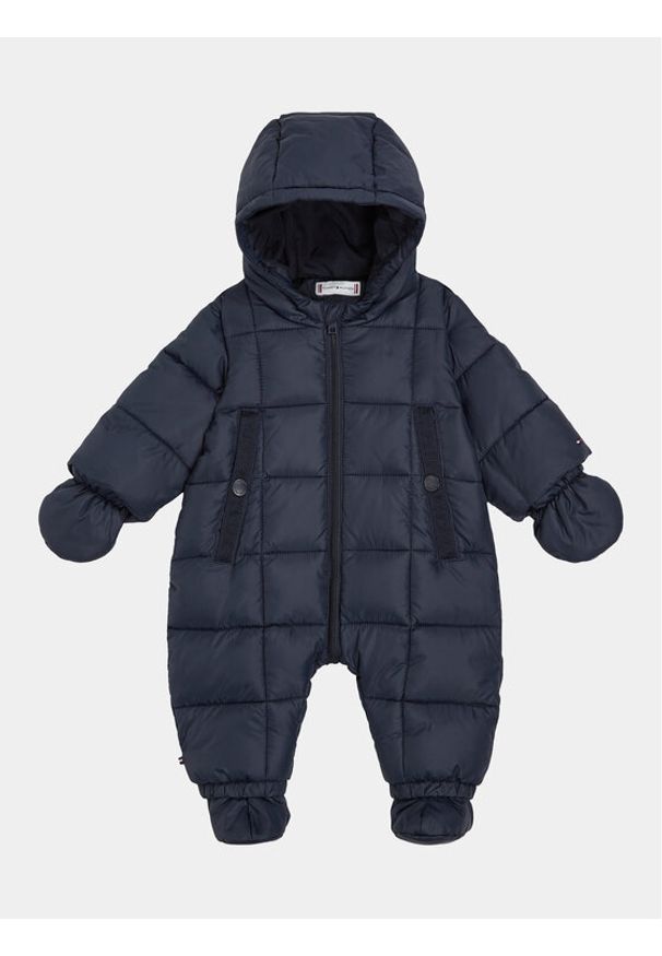 TOMMY HILFIGER - Tommy Hilfiger Dres Baby Monotype Tape Ski Suit Niebieski. Kolor: niebieski. Materiał: dresówka, syntetyk