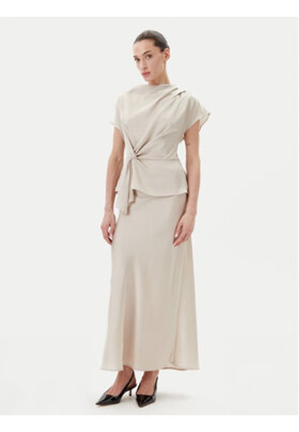 Bruuns Bazaar Spódnica maxi Joanelle BBW4296 Écru Regular Fit. Materiał: syntetyk