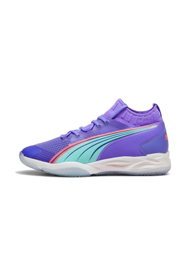 Buty halowe Puma Eliminate Nitro. Kolor: fioletowy, pomarańczowy, niebieski, wielokolorowy. Sport: piłka ręczna