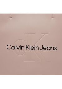 Calvin Klein Jeans Torebka Sculpted Slim Tote34 Mono K60K610825 Różowy. Kolor: różowy. Materiał: skórzane