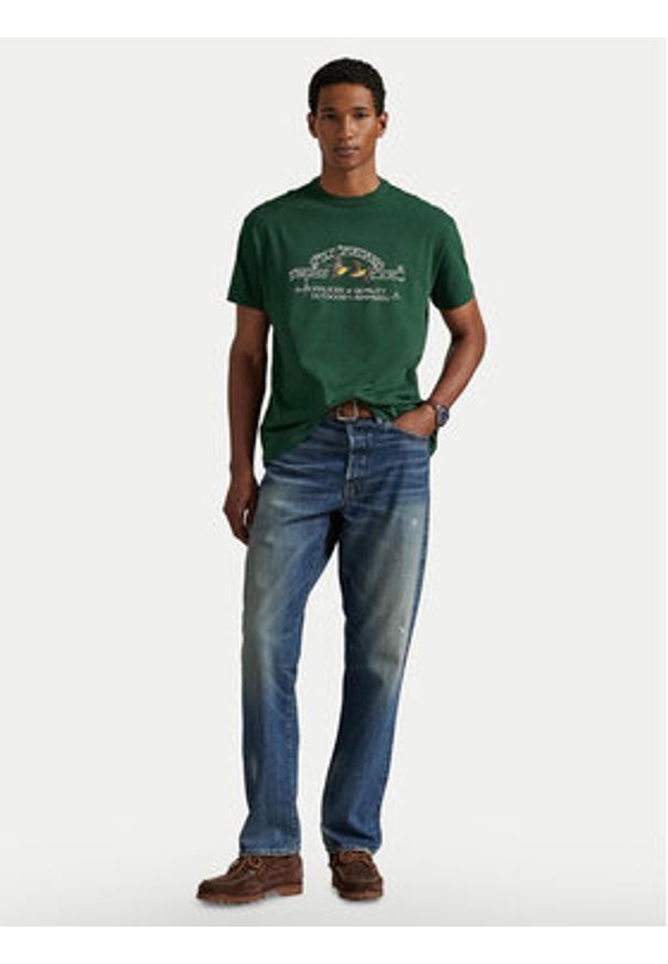 Polo Ralph Lauren T-Shirt 710981142004 Zielony Classic Fit. Typ kołnierza: polo. Kolor: zielony. Materiał: bawełna