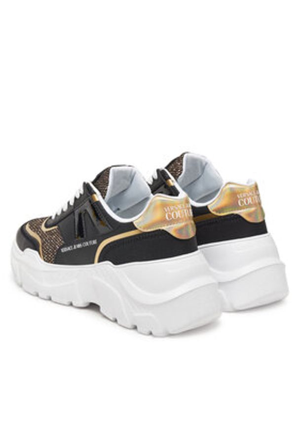 Versace Jeans Couture Sneakersy 78VA3SC4 Czarny. Kolor: czarny. Materiał: skóra