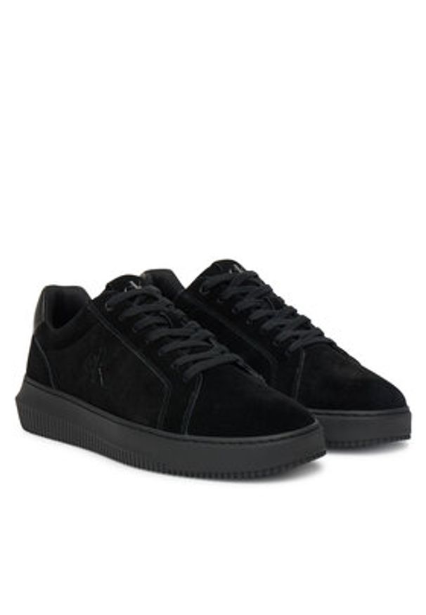 Calvin Klein Jeans Sneakersy Chunky Cupsole Su YM0YM01299 Czarny. Kolor: czarny. Materiał: skóra, zamsz