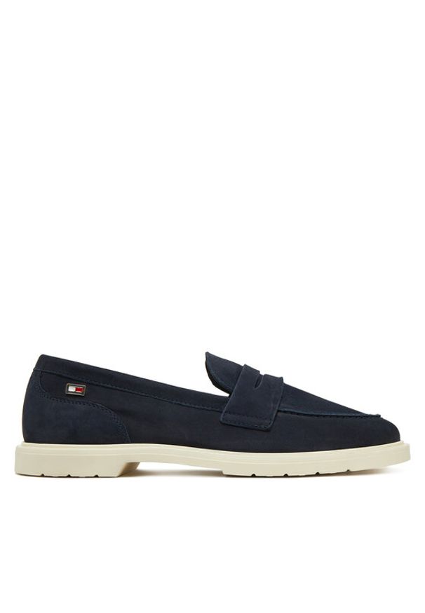 TOMMY HILFIGER - Tommy Hilfiger Loafersy FW0FW08679 Granatowy. Kolor: niebieski. Materiał: skóra, nubuk