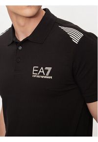 EA7 Emporio Armani Polo 3DPF51 PJULZ 1200 Czarny Regular Fit. Typ kołnierza: polo. Kolor: czarny. Materiał: syntetyk, bawełna #5