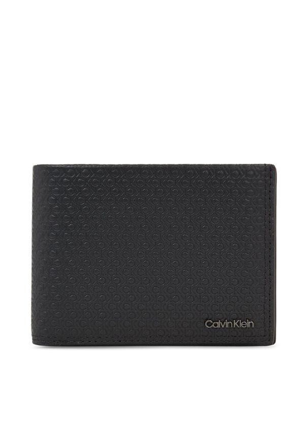 Calvin Klein Portfel męski Minimalism Trifold 10Cc W/Coin K50K510902 Czarny. Kolor: czarny